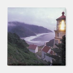 Een mistige dag aan de Oregon-kust bij de Heceta Magneet