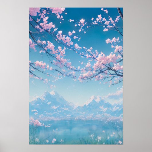 Een Misty Morning bij het meer Poster (Voorkant)