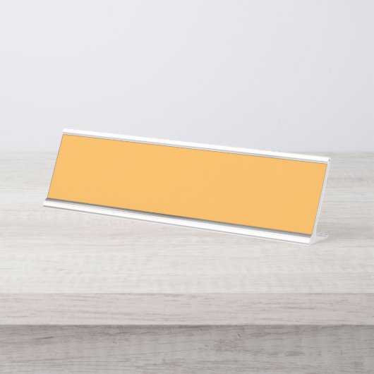 Een mix van geel en oranje tinten creëer een vibra bureau naambordje (Voorkant)
