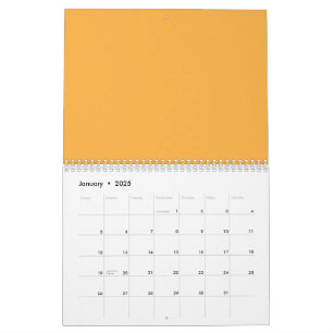 Een mix van geel en oranje tinten creëer een vibra kalender