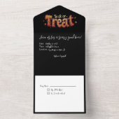 Een mix van Jack-o-Lanterns All In One Uitnodiging (Binnen)