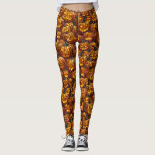 Een mix van Jack-o-Lanterns Leggings (Voorkant)