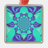 Een mix van Kaleidoscope en Mandala Art! Metalen Ornament (Voorkant)