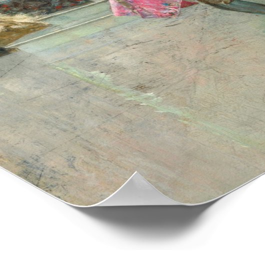 Een model - Mariano Fortuny Marsal Fine Art Poster (Hoek)