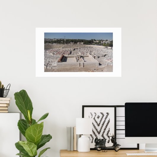 Een model van Herod's tempel Poster (Thuiskantoor)