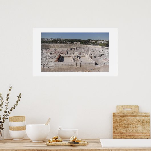 Een model van Herod's tempel Poster (Keuken)
