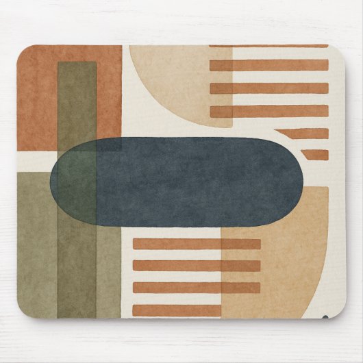 Een modern abstract ontwerp met overlappende geo muismat (Voorkant)