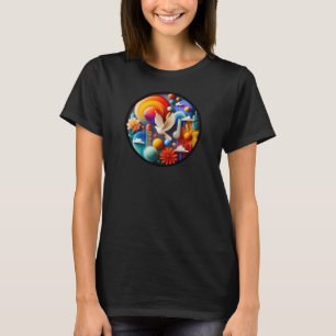 Een modern natuur thema abstract T-shirt ontwerp