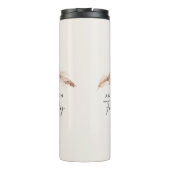 Een modern, natuurlijk pampas grasgeschenkdeeg thermosbeker (Achterkant)