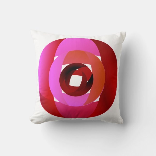 Een modern Roos Sierkussen (Voorkant)
