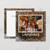 Een moderne aanpasbare kerstvakantie kaart (Voorkant / Achterkant)