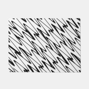 Een moderne Abstracte energetische lijnkunst Deurmat