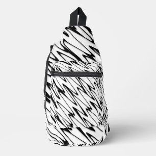 Een moderne Abstracte energetische lijnkunst Sling Bag