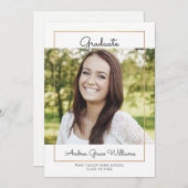 Een moderne Afstuderen aankondiging (Voorkant / Achterkant)