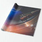 Een moderne draaischijf om muziek op audioschijf t cadeaupapier (Uitgerold)