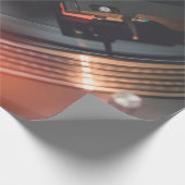 Een moderne draaischijf om muziek op audioschijf t cadeaupapier (Hoek)