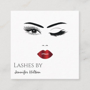 Een moderne, eenvoudige slingerwandelaar vierkante visitekaartje