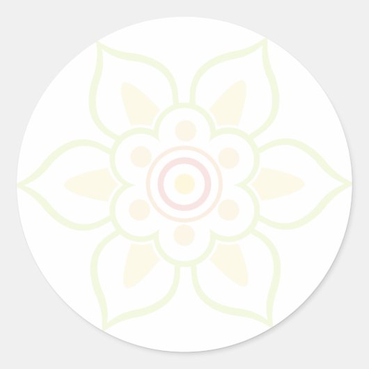 Een moderne interpretatie van de Koreaanse patrone Ronde Sticker (Voorkant)