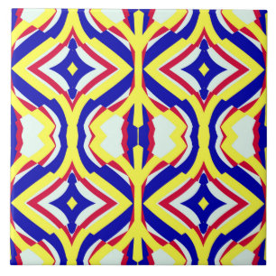 Een moderne naadloze veelkleurige klassieke patroo tegeltje