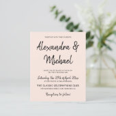 Een moderne uitnodiging voor een gemengde bruiloft (Staand voorkant)