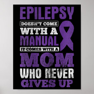 Een moeder die nooit het bewustzijn van epilepsie poster