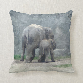 Een moeder houdt van olifant Pillow Kussen