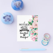 Een moeder is als een bloem cadeau, Moederdag cade Flyer (Enkel)