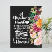 Een moeder is als een bloem, een Moederdag cadeau. Menu (Staand voorkant)