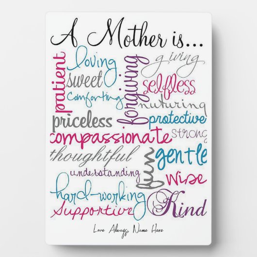 Een moeder is fotoplaat (voorkant)