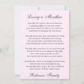 Een moedergedicht verliezen kaart (Voorkant)