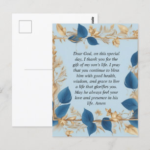 Een Moeders Gebed voor haar Zoon Briefkaart