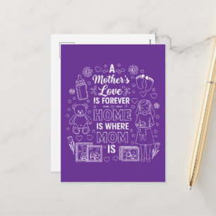 Een Moeders Liefde Is Voor Altijd & Thuis Is Waar Feestdagenkaart