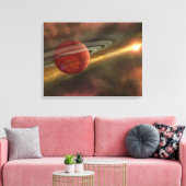 Een mogelijke nieuwe planeet canvas afdruk (Insitu (Woonkamer))
