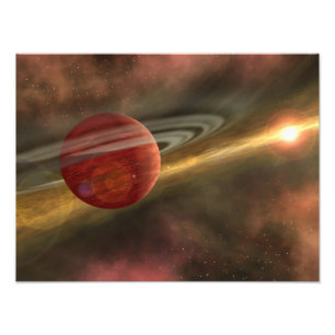 Een mogelijke nieuwe planeet foto afdruk