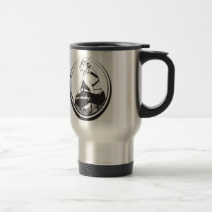 Een mok! drink een serieus kamp! reisbeker