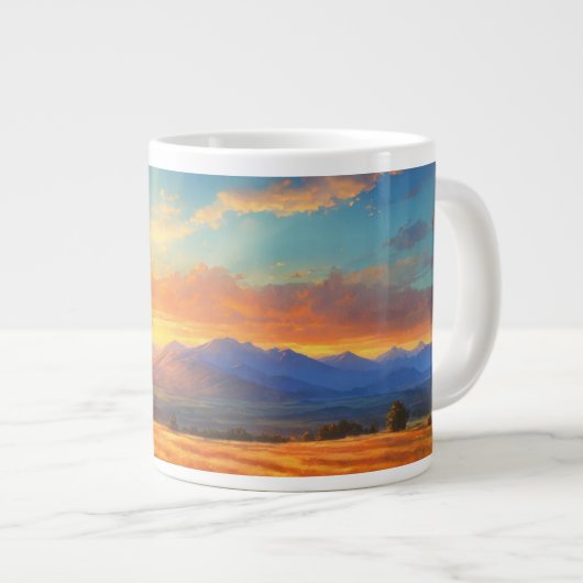 Een Mok met verfrissend zonsopgang afbeelding (Voorkant rechts)