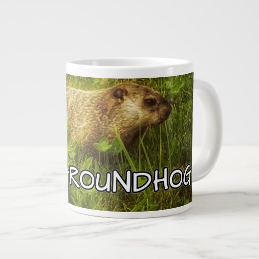 Een mok van een grondhog (Voorkant rechts)