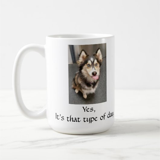 Een mok voor die dagen dat je het nodig hebt. (Links)