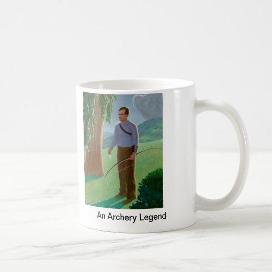 Een mok voor koffie voor de traditionele boogschut (Rechts)