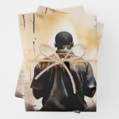 Een moment van geloof: zwart Man in gebed Inpakpapier Vel (In situ)