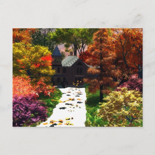 Een moment van herfst briefkaart (Voorkant)