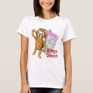 Een Monkey Bingo Koningin T-Shirt