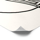 Een monochrome abstracte pen en inktschets; onrege poster (Hoek)