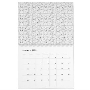 Een monochroom patroon met tal van kruisingen kalender