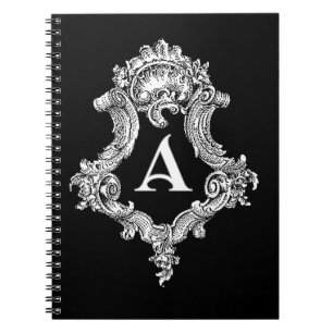 Een monogram initiaal notitieboek