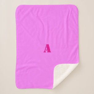 Een Monogram Lichte Magenta Fleece Deken