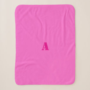 Een Monogram Roze Fleece Deken