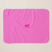 Een Monogram Roze Fleece Deken (Voorkant (horizontaal))