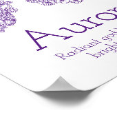 Een monogram tangle art Aurora betekent Poster (Hoek)
