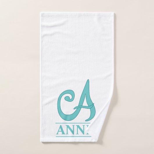 Een Monogrammus badkamerhanddoekset Bad Handdoek (Handdoek)